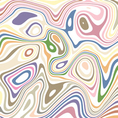 ABSTRACT ILLUSTRATION MARBLED TEXTURE LIQUIFY PSYCHEDELIC COLORFUL DESIGN. OPTICAL ILLUSION BACKGROUND VECTOR DESIGN
