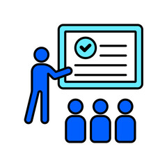Icon a compliance training, isolated against a clean background.