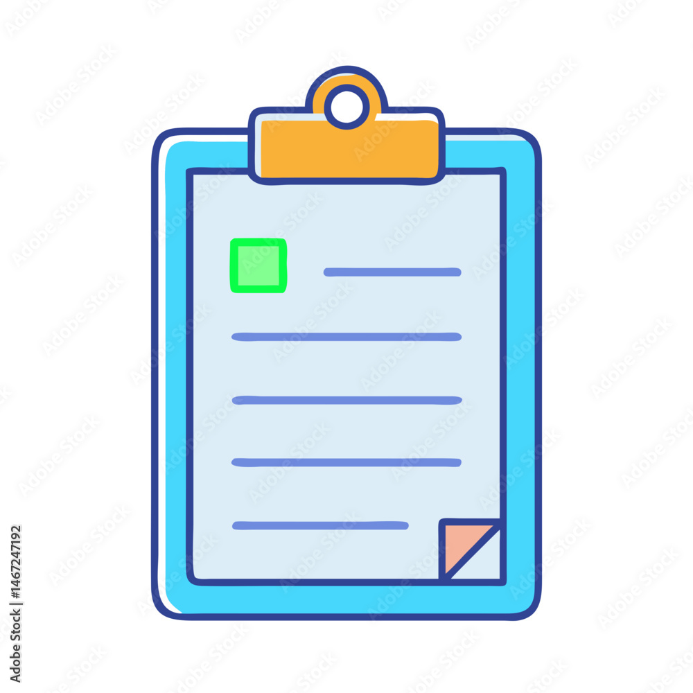 Poster checklist clipboard task list to do list planning checkmark survey form report document icon