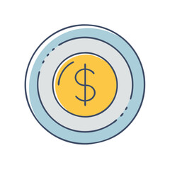 Dollar coin money currency finance investment wealth business target savings income earnings