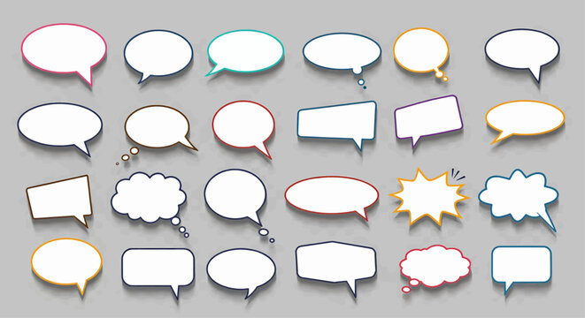 Empty speech bubble in order. Transparent background, suitable for vector graphics.