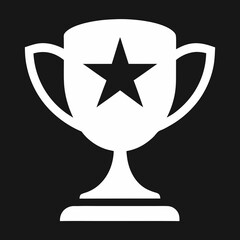 Trophy Icon with Star - Achievement and Award Symbol
