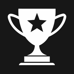 Trophy Icon with Star - Achievement and Award Symbol"
