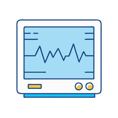 Ecg monitor heart rate medical device lifeline healthcare vital signs diagnostic equipment display pulse trace