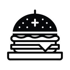 Delicious Double Cheeseburger Icon Restaurant Menu Graphic