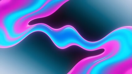 Vibrant Neon Gradient Background with Fluid Wave Patterns