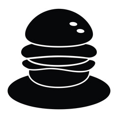 Delicious Double Cheeseburger Icon Fast Food Restaurant Graphic