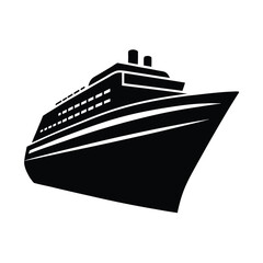 Cruise Ship Hull Vector Silhouette