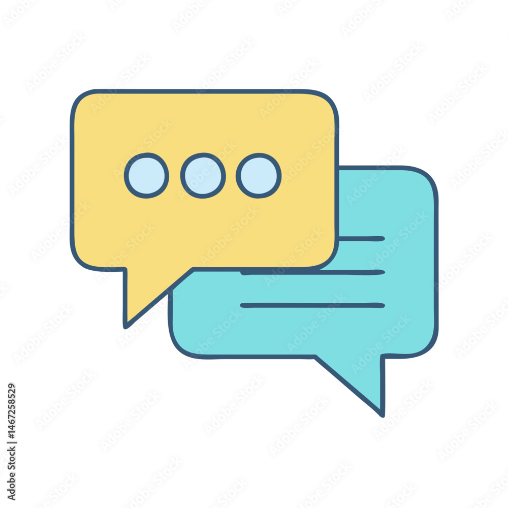 Poster chat bubble message communication conversation dialogue icon speech talk texting vector design