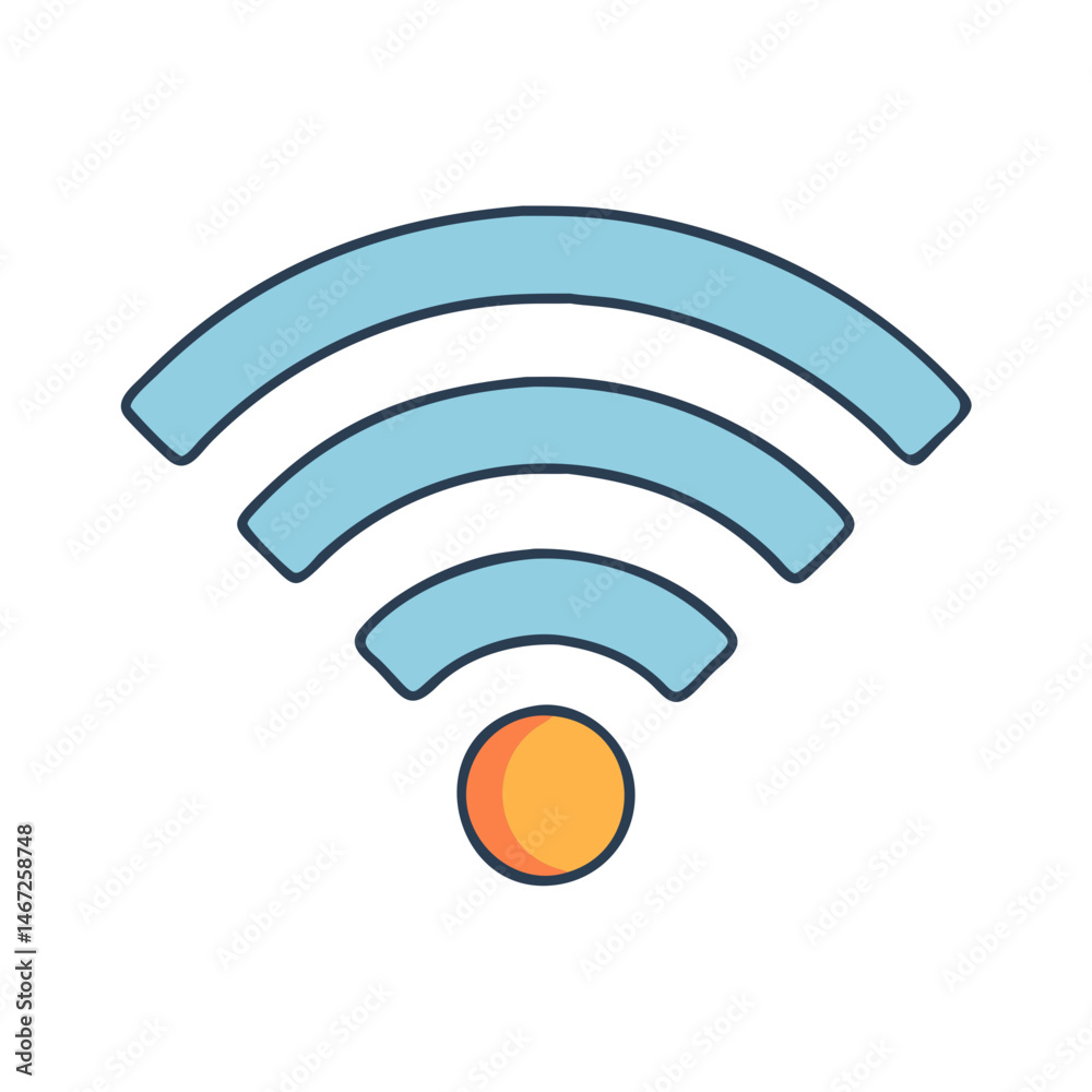Poster wifi signal wireless internet connection icon vector illustration for network access point design