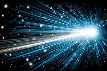 Blazing light burst, radiating outward