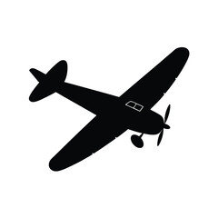 Naklejka premium Vintage Plane Propeller Vector Silhouette