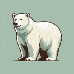 Cute and versatile polar beer illustrations for t-shirts, stickers, books, and digital designs—perfect for commercial or personal projects