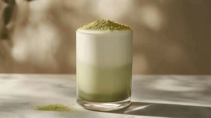 Matcha Latte in Glass