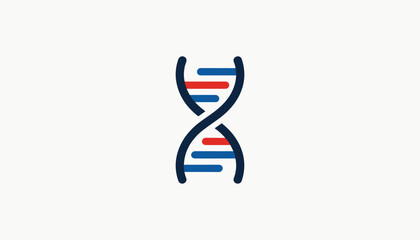 DNA double helix illustration representing genetics and biology, copy space
