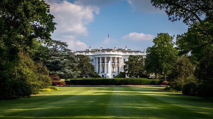Obraz premium View of the white house in washington
