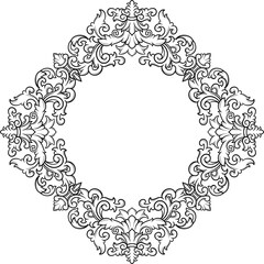 Intricate frame ideal for invitations and certificates showcasing elegant design elements.