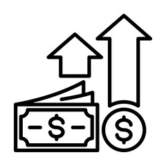 money yield single icon