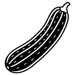 Cucumber icon line art vector
