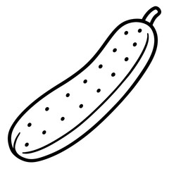 Cucumber icon line art vector