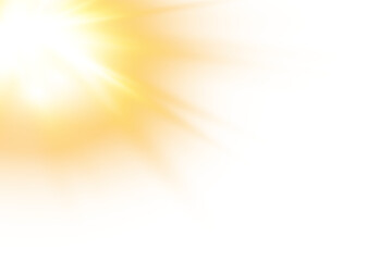 Bright yellow energy explosion PNG with starburst effect
