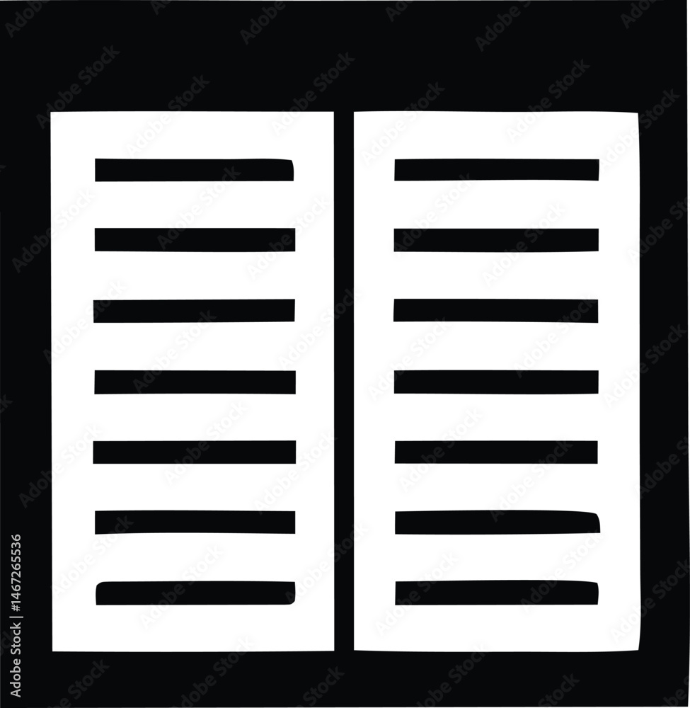 Poster a vector set features glossy black buttons with document icons, a design element for web and busines