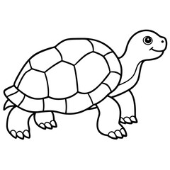 Abstract Tortoise Line Drawing