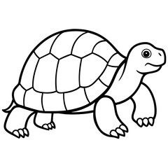 Abstract Tortoise Line Drawing