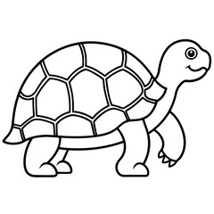 Abstract Tortoise Line Drawing