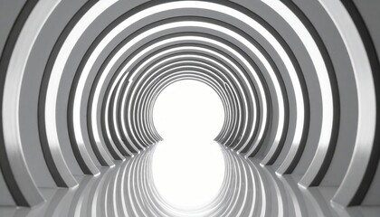 Obraz premium Exploring a futuristic tunnel of light abstract environment digital art modern design perspective viewpoint conceptual visualization for creative projects