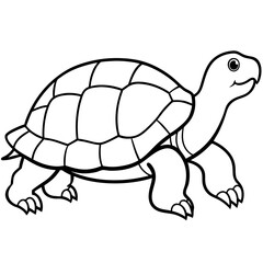 Abstract Tortoise Line Drawing