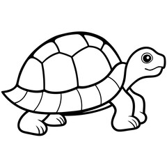 Abstract Tortoise Line Drawing
