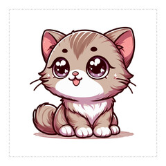 Cute and versatile Cat illustrations for t-shirts, stickers, books, and digital designs—perfect for commercial or personal projects