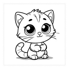 Cute and versatile Cat illustrations for t-shirts, stickers, books, and digital designs—perfect for commercial or personal projects