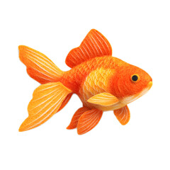 Colorful and captivating orange goldfish gracefully swimming in a tranquil aquarium setting