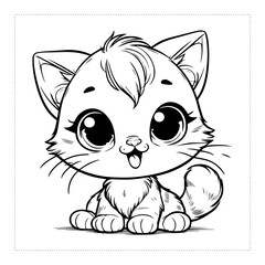 Cute and versatile Cat illustrations for t-shirts, stickers, books, and digital designs—perfect for commercial or personal projects