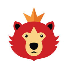 Cute Animal with Crown Graphic.
