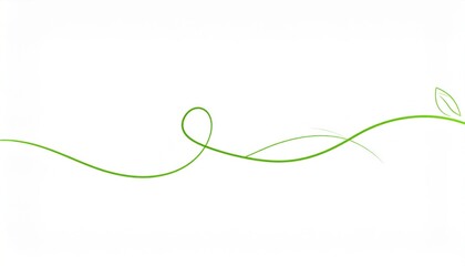 Graceful green curves organic design elements minimalist style nature inspired digital art conceptual perspective