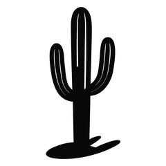 Silhouette of a Saguaro Cactus Desert Plant Icon