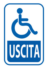 Cartello Disabili, diversamente abili, portatori di handicap, handicappati