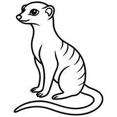 Elegant Meerkat Sketch