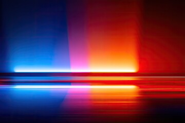 Abstract vibrant neon light display