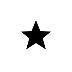 Bold black star icon symbolizing rating, achievement, favorite, or standout content in digital platforms