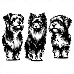 Cute and versatile Dog illustrations for t-shirts, stickers, books, and digital designs—perfect for commercial or personal projects