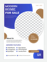 Real estate house property  flyer mockup creative and modern design.