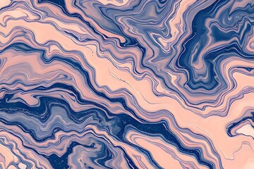 Navy Peach Marble Swirl Design
