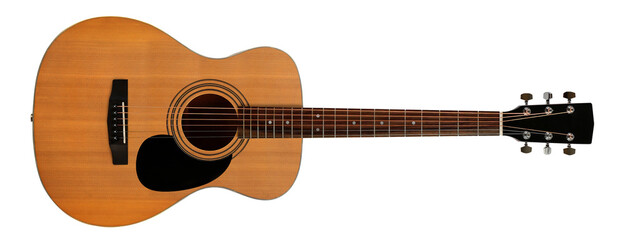 Classic Acoustic Guitar on transparent background png