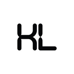 KL monogram logo design letter text name symbol monochrome logotype alphabet character simple logo