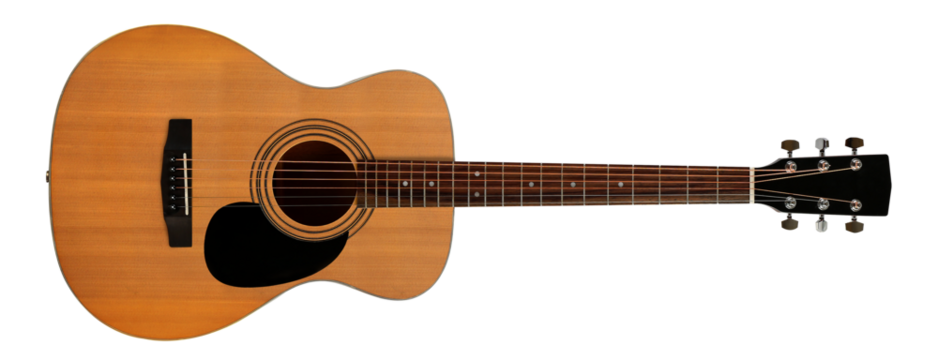 Classic Acoustic Guitar on transparent background png