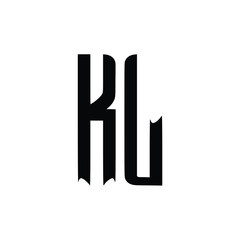 KL monogram logo design letter text name symbol monochrome logotype alphabet character simple logo